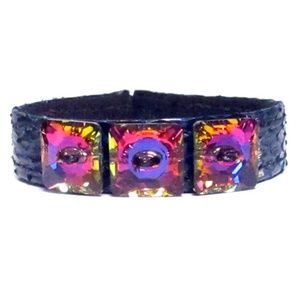 Snakeskin Bracelet with Swarovski Crystals